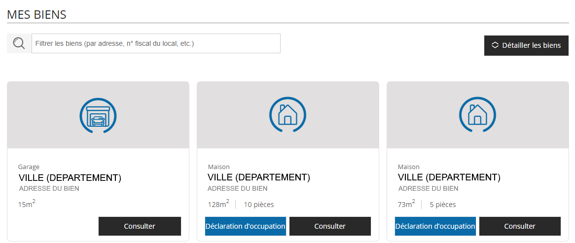 Synthèse déclaration biens immobiliers sur impots.gouv.fr
